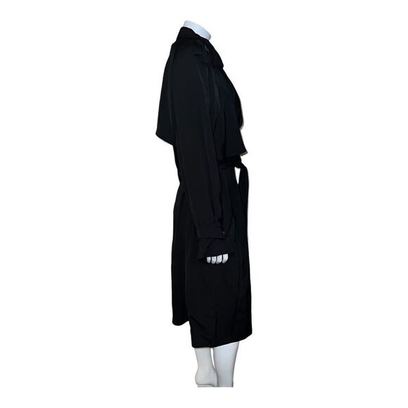 Refinity Women's Tranch Rhythm Trench Coat Black Extra Small Plus Size 16 NWT - Picture 6 of 9